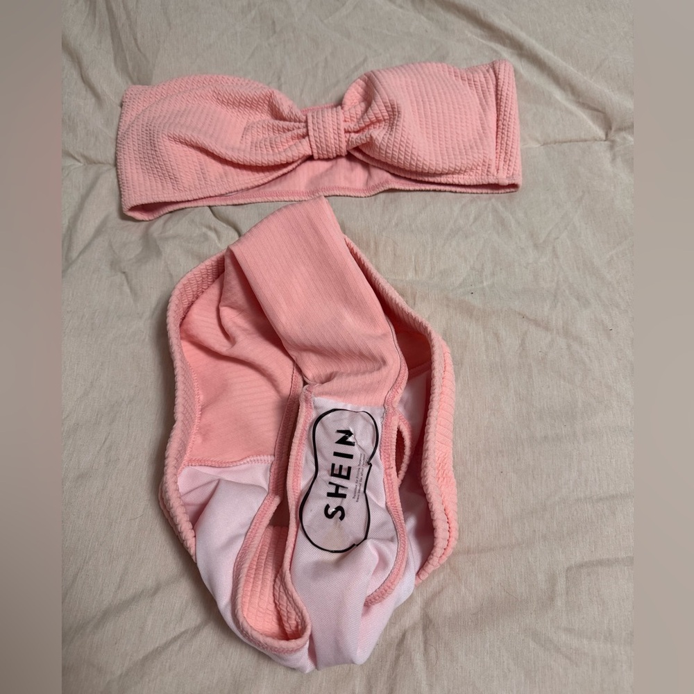 Pink Textured Bikini Set - Picture 2 of 3